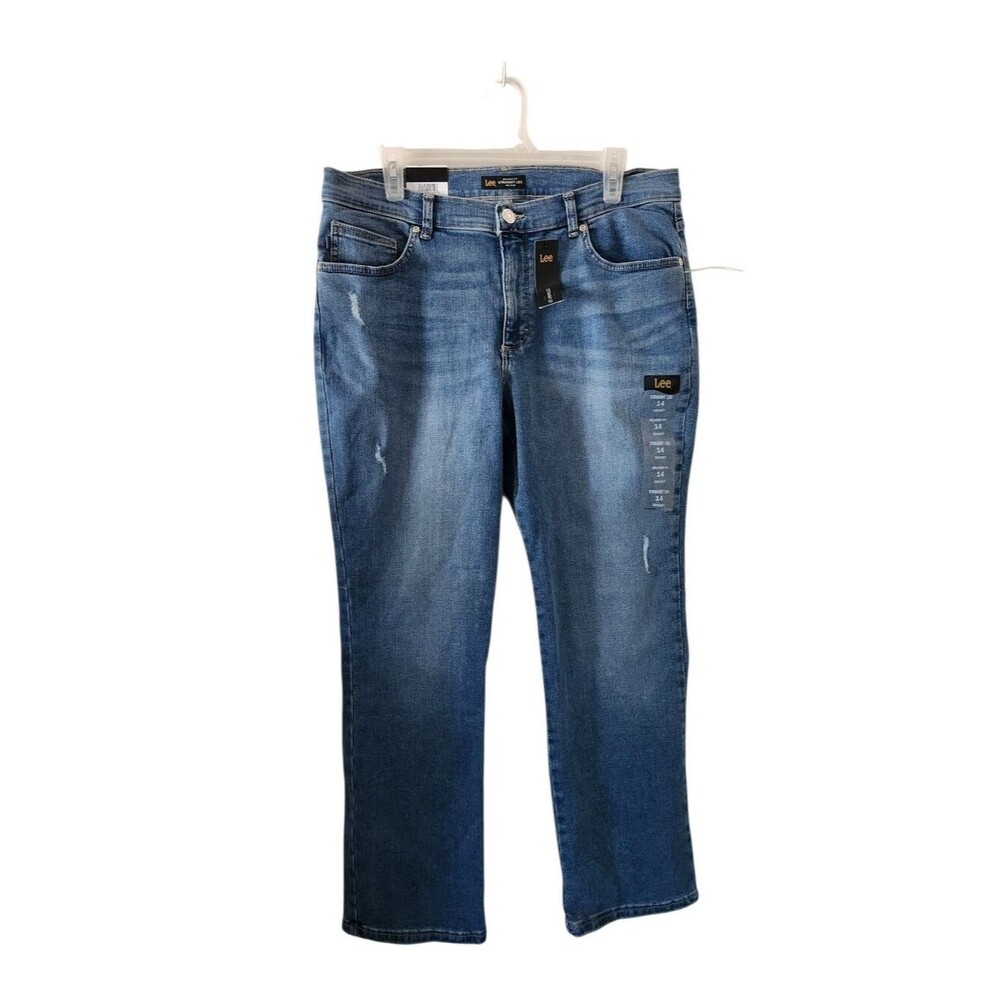 Lee Relaxed Fit Straight Leg Mid Rise Jeans New